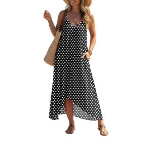 Polka dot maxi dress sz XL